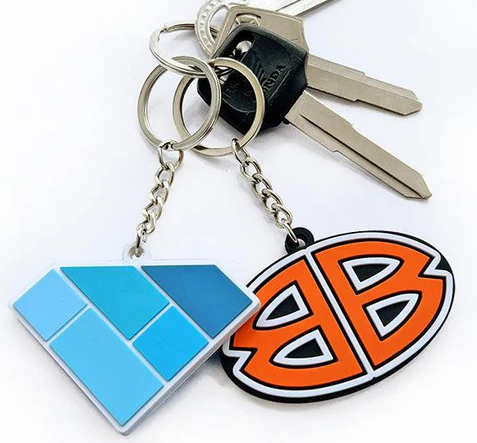The Art of Brand Promotion: Custom Double-Sided 3D Die Cut Rubber Keychains