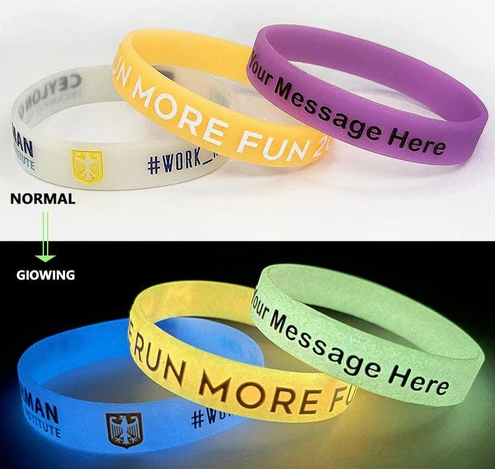 Shining Bright: The Appeal of Custom Silicone Wristbands - Glowing