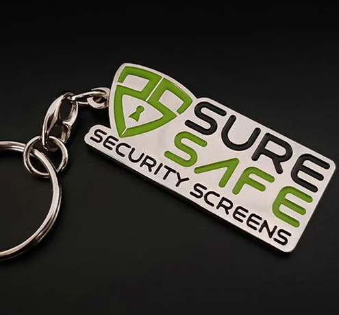 Stand Out with Custom Single-Sided Logo Enamel Keychains