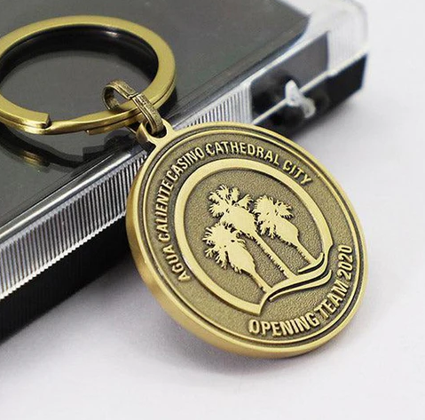 Elevate Your Brand with the Custom Single-Sided Logo Metal Keychain