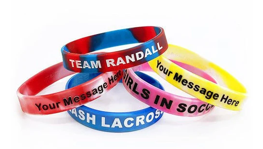  Custom Silicone Wristbands - Swirl: Vibrant and Unique Accessories